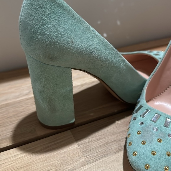 Mint embellished studded  J Crew pumps size 6 - Picture 5 of 10